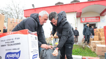 Samsunspor deprem bölgesine yardım tır’larını yolladı